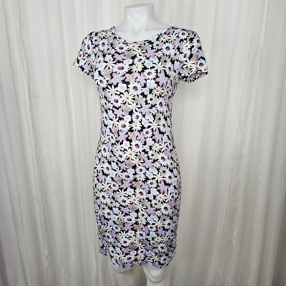 Spark Floral Mini Dress Soft Jersey 90s Y2k Size Medium